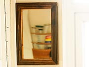 Mirror frame made from old decking